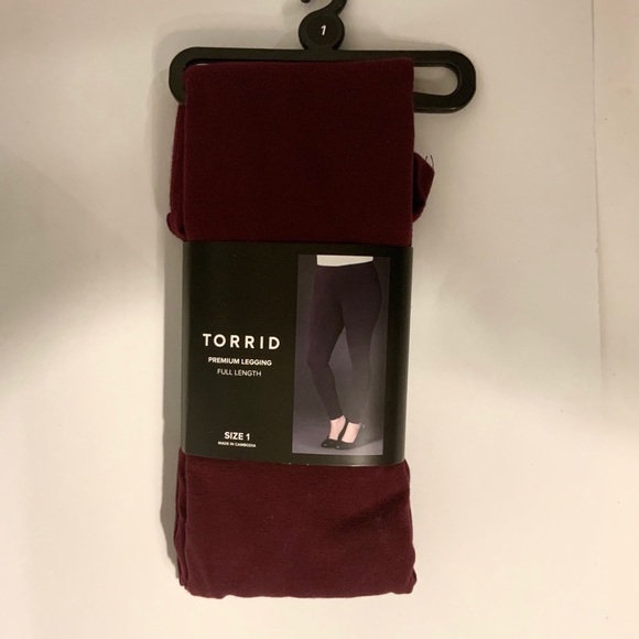 TORRID LEGGINGS burgundy premium leggings - Picture 3 of 7